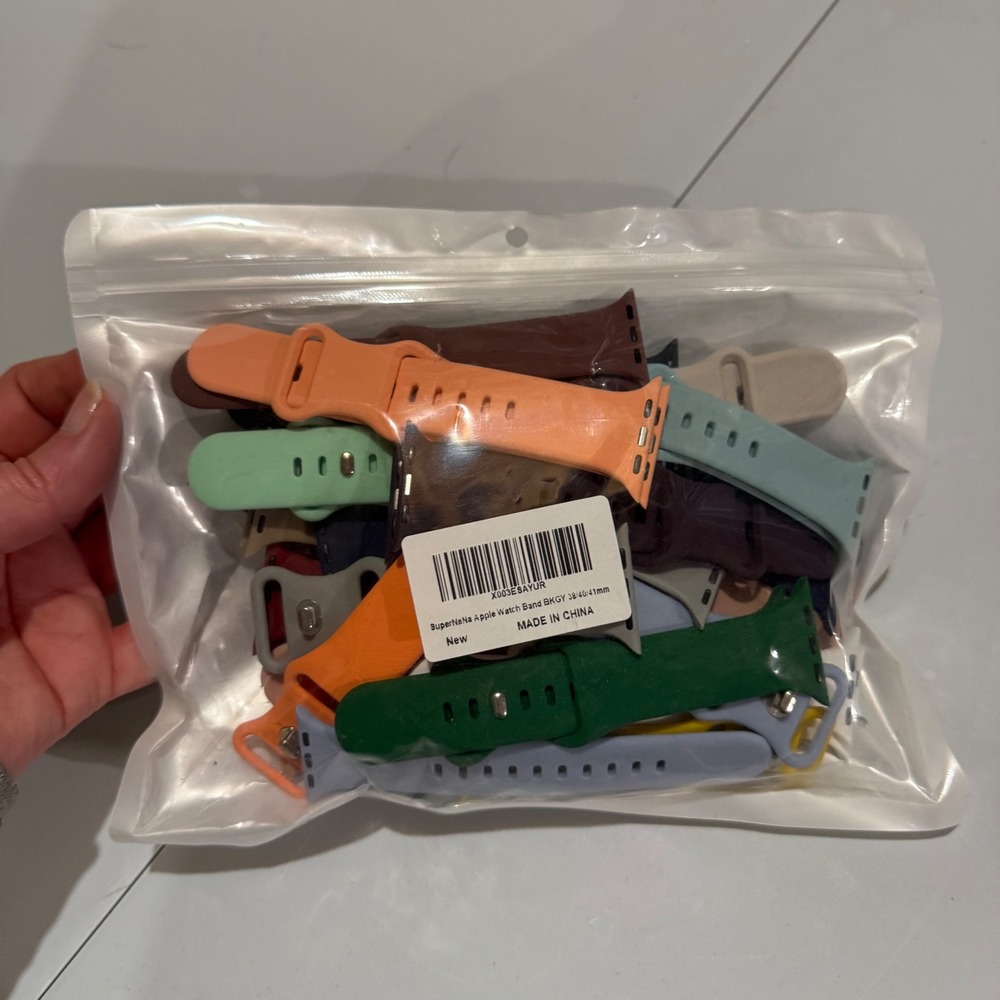 SuperNaNa Apple Watch Band Lot Unisex 38/40/41mm Multicolor New Silicone Sport